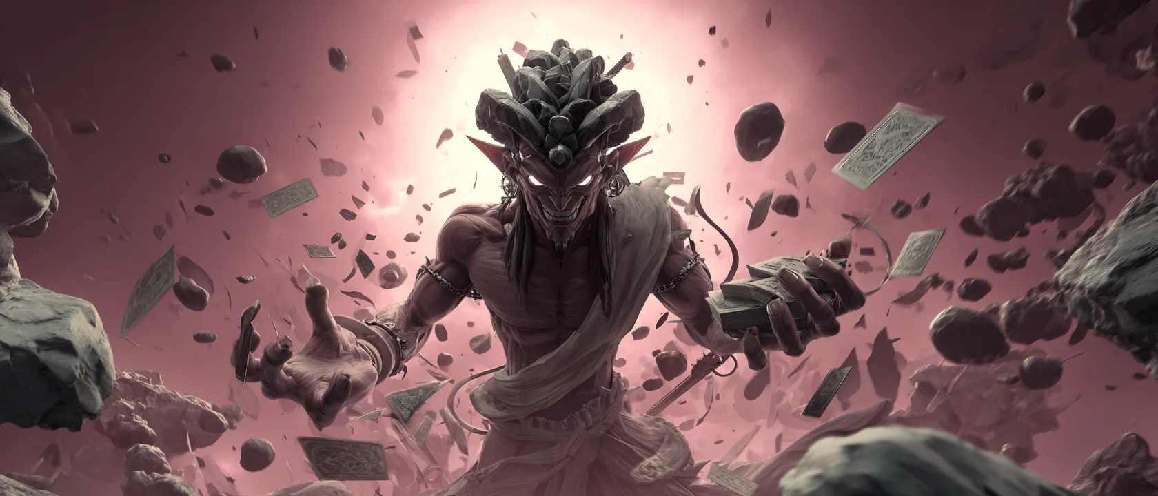 Demonic deity illustration