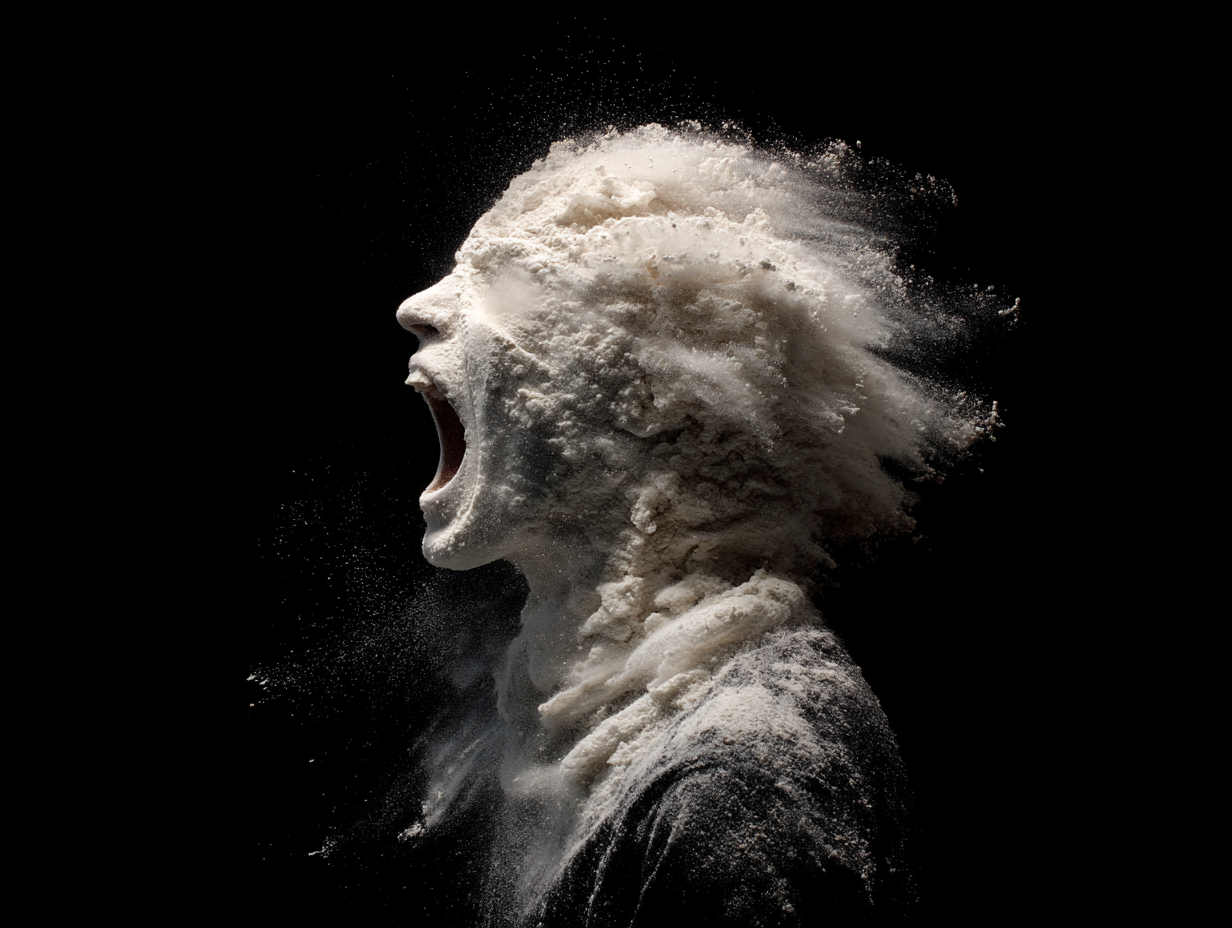 Dust head screaming figure