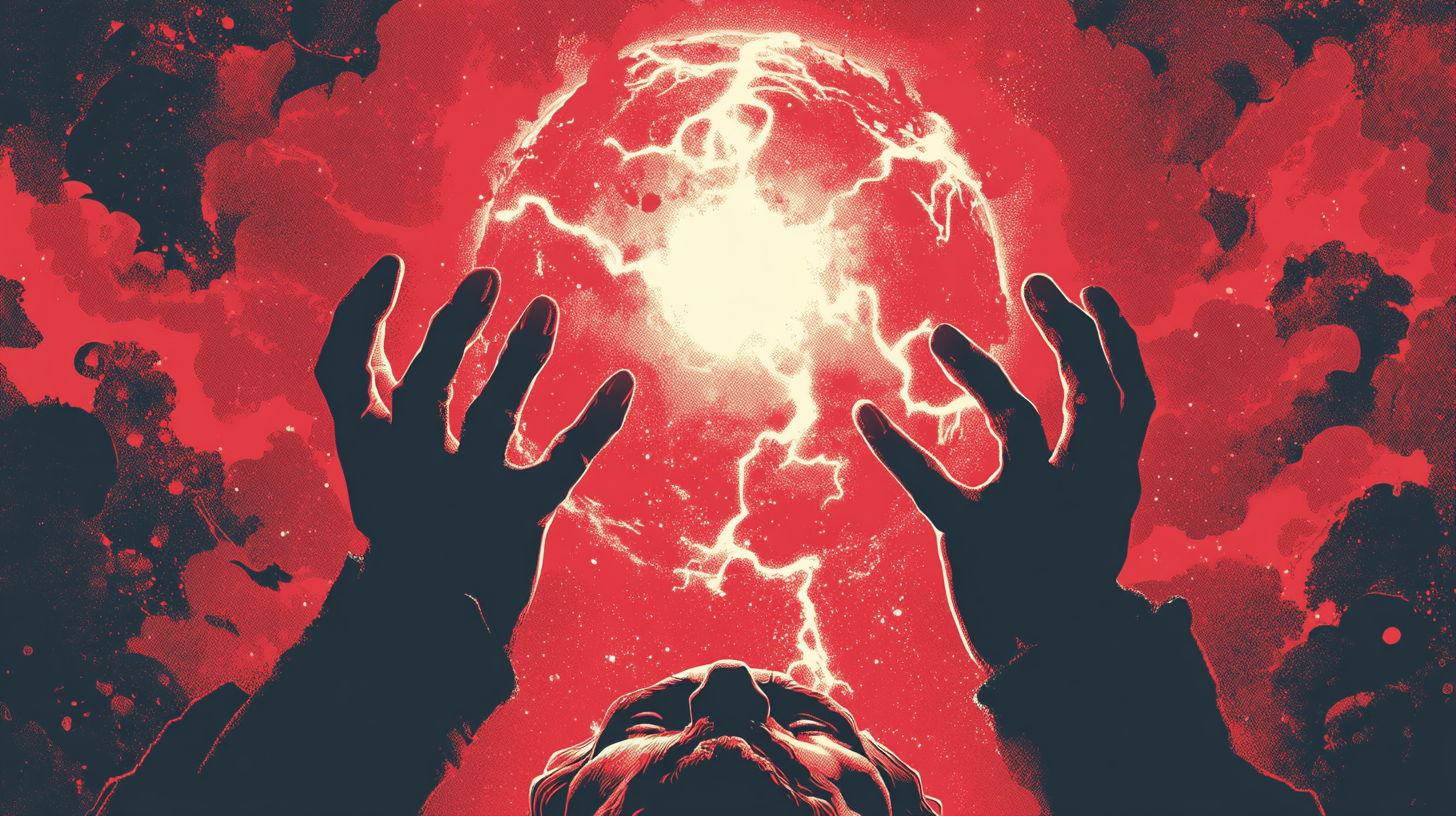 Determined man portrait