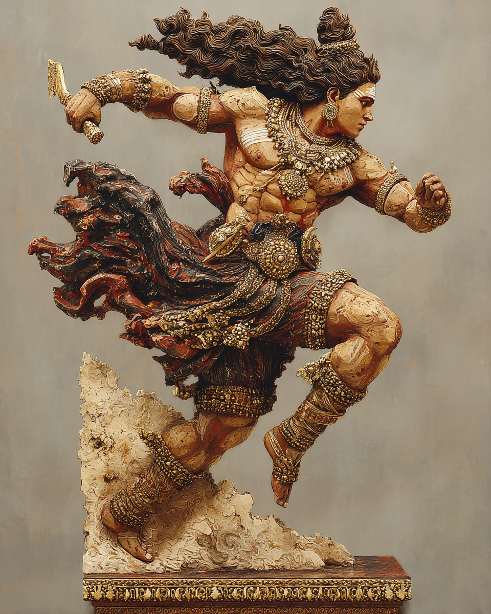 Lord Shiva clay animation