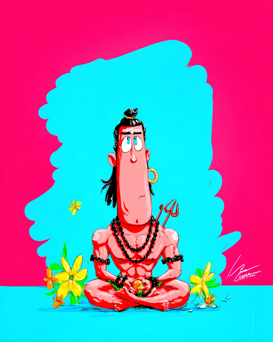 Lord Shiva clay portrait